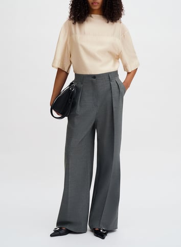 Plain round-neck T-shirt FILIPPA K Beige